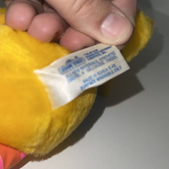 9" VINTAGE HASBRO SOFTIES SESAME STREET BIG BIRD STUFFED ANIMAL PLUSH TOY DOLL - Picture 9 of 9